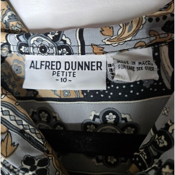 Vintage Y2K Alfred Dunner Boho Popover Blouse Smocked Waist Size 10 Petite - Picture 3 of 9